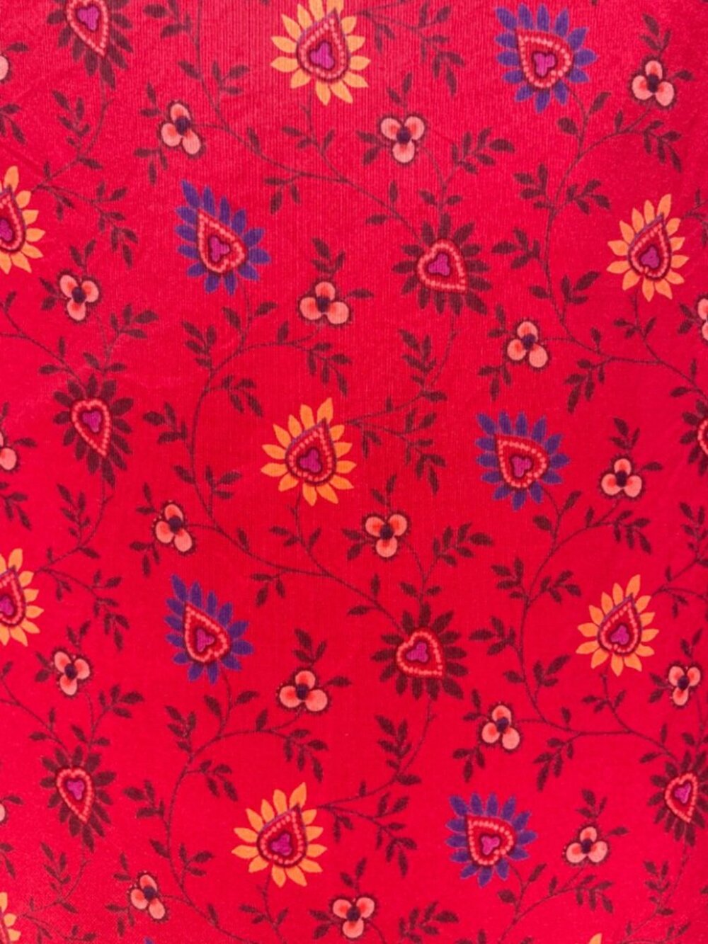 Vintage Express 100% Silk Floral Red Wrap Maxi Skirt Size 6 - Picture 12 of 15